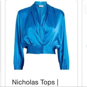 Nicholas Shailette Silk Charmeuse Blouse NWT
